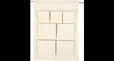 Hangende organiser, H: 46 cm, B: 34 cm, licht naturel, 1 stuk