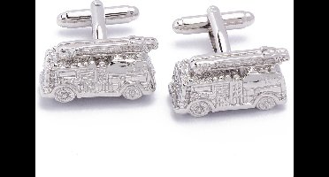 Manchetknopen - Brandweer Auto Zilver