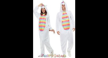 Smiffy's - Eenhoorn Kostuum - Schattig Fabeldier Eenhoorn Sprookjes Kostuum - Wit / Beige, Multicolor - Large - Carnavalskleding - Verkleedkleding