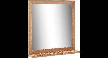 vidaXL - Badkamerspiegel - 60x12x62 - massief - walnotenhout