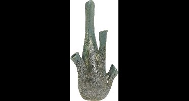 Vaas deco Ø17,5x41 cm OranjeALI keramiek groen