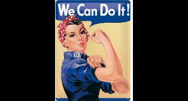 We Can Do It! Rosie the Riveter - Metalen Wandplaat 30 X 40 CM