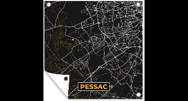Tuinposters Stadskaart - Frankrijk - Pessac - Frankrijk - Kaart - 50x50 cm - Plattegrond - Tuindoek