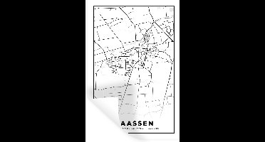 Muurstickers - Sticker Folie - Plattegrond - Vaassen - Kaart - Stadskaart - 20x30 cm - Plakfolie - Muurstickers Kinderkamer - Zelfklevend Behang - Zelfklevend behangpapier - Stickerfolie