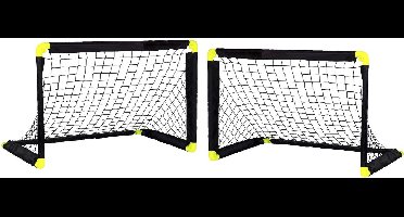 Sportx Voetbal goal / doelen opvouwbaar - 2x - 90 x 59 x 61 cm