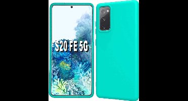 Hoesje Geschikt Voor Samsung Galaxy S20 FE 2022 hoesje - S20 FE hoesje Blauw - Hoesje Geschikt Voor Samsung Galaxy S20 FE 2022 hoesje Nano Liquid siliconen Backcover - hoesje Hoesje Geschikt Voor Samsung Galaxy S20 FE 2022