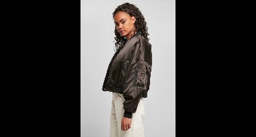 Urban Classics - Short Oversized Satin Bomber jacket - 5XL - Zwart
