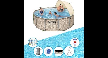 Bestway - Zwembad Power Steel - Zwembad Bundel - 396x107 cm