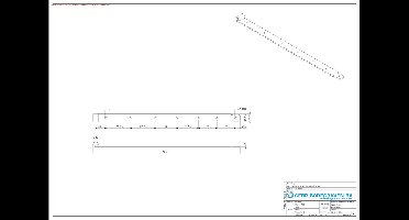 GB Bladscharnier duimgeheng       800mm 45x6  42415