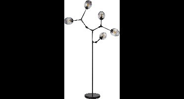 ETH Vloerlamp Lime 5x E27 smoke glas/ zwart