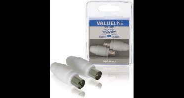 Coaxconnector Male + Female Wit