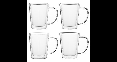 Monzana Theeglazen - Set van 4 Elk 250ml - Dubbelglas
