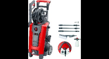 Einhell Elektrische Hogedrukreiniger TC-HP 170 - 2300 W - Max. 170 bar - 420 l/u - Incl. 10m hogedrukslang, pistool, lans, diverse sproeiers, borstel, schuimsproeier en terrasreiniger met reservoir