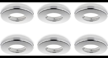 Groenovatie Inbouwspot - Rond - Waterdicht IP54 - Ø85 mm - Chroom - 6-Pack