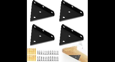 Selbro ® Onzichtbare Driehoekige Wandsteunen voor Moderne Interieurstijl, Set van 4 Stuks, voor Diverse Planktoepassingen