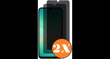Privacy screenprotector Geschikt voor Samsung Galaxy A26 screenprotector Privacy - 2 Stuks - Full screen protector tempered glass - gehard glas Geschikt voor Samsung A26