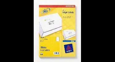 Avery J8168-25 adreslabels Wit