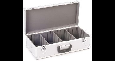 Zylo® CD Koffer - DVD Hard Kunststof Hoesje Houder - CD Organiser Portemonnee - Zilver - 27cm x 57cm x 17cm