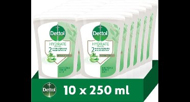 Dettol No-Touch Handzeep Navulling Aloë Vera & Bamboe (Hydrate) 250ml - 10 stuks - Voordeelverpakking