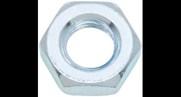 Wurth - DIN 936 staal verzinkt - Zeskantmoer, vlakke vorm DIN 936, staal verzinkt, blauw gepassiveerd (A2K) - x 50 st - Soort aandrijving Buitenzeskant