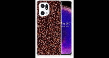 TPU Hoesje voor OPPO Find X5 Pro Siliconen Case Koffiebonen
