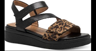 Tamaris COMFORT Essentials Dames Sandalen - BLACK/LEO - Maat 38