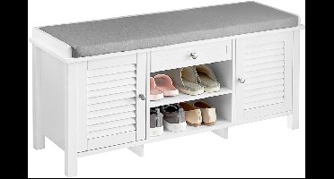 ApexArte® Schoenenbank met Zitkussen - Schoenenrek - Schoenenbank - Halmeubel