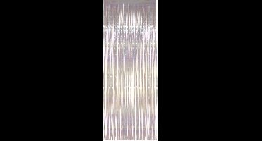 Folie deurgordijn versiering - transparant - 244 x 91 cm - glitter and glamour wanden - grote oppervlakten maken in glitter folie