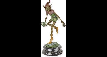 Kobold met slakken - Bronzen beeld - sculptuur - 31 cm hoog