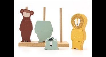 Trixie Stapeltoren - Houten Speelgoed - Stapelstenen voor Kinderen - Puzzel Stapelblokken - Vanaf 1 jaar - Stimuleert Ontwikkeling