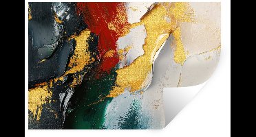 Muurstickers - Sticker Folie - Modern - Kerst - Abstract - Goud - 30x20 cm - Plakfolie - Muurstickers Kinderkamer - Zelfklevend Behang - Zelfklevend behangpapier - Stickerfolie