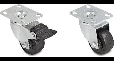 Delock Heavy Duty Castor Wheel Ø 50 mm load capacity up to 400 kg Set 2 pieces