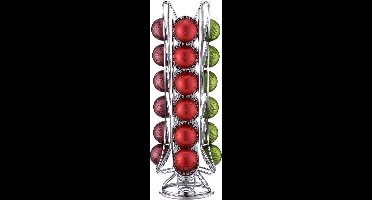 Behave Capsulehouder - 360° Draaibaar - Cuphouder - Zilverkleur - Geschikt voor 24 Nespresso Vertuo cups