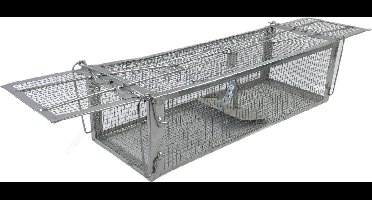 Livista Rattenval - Voor Rattenvergif - Rattenkooi - Rattenvangkooi - Voor buiten - Vangkooi - Kist - Ongedierte bestrijding - Muizenval - Voor Muizengif - Diervriendelijk - 42x14x11cm