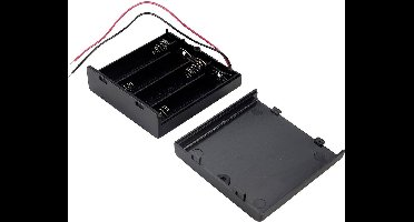 TRU COMPONENTS SBH341-1A Batterijhouder 4 AA (penlite) Kabel