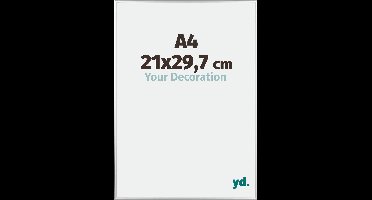 Your Decoration - Fotolijst A4 21x 29,7 cm - Aluminium - Zilver Hoogglans - Kent