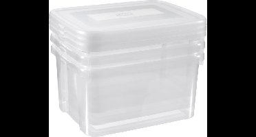 Curver Handy Opbergbox - 3x25 liter - 3 stuks - Transparant