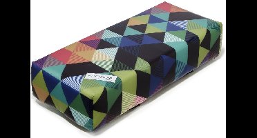 Hooodie Big Cushie Colored Triangles - zacht en opvallend, dik fietskussen voor op bagagedrager