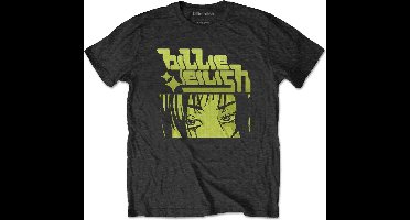 Billie Eilish - Anime Logo Heren T-shirt - L - Zwart