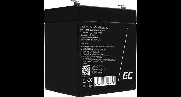 Onderhoudsvrije AGM VRLA 12V 5,3Ah accu voor alarmsystemen en speelgoed.