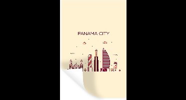 Muurstickers - Sticker Folie - Panama - Skyline - Zuid-Amerika - 20x30 cm - Plakfolie - Muurstickers Kinderkamer - Zelfklevend Behang - Zelfklevend behangpapier - Stickerfolie