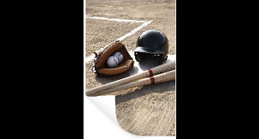 Muurstickers - Sticker Folie - Materialen voor een potje honkbal - 20x30 cm - Plakfolie - Muurstickers Kinderkamer - Zelfklevend Behang - Zelfklevend behangpapier - Stickerfolie