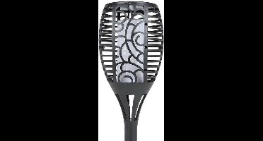 Solar tuinfakkel/tuinlamp vlam effect ovaal op zonne-energie 60 cm - Prikspots tuinverlichting