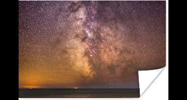 Poster Kleurrijke hemel met de Melkweg - 30x20 cm