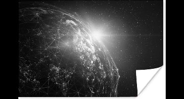 Poster Aarde - Sterren - Lijn - 30x20 cm