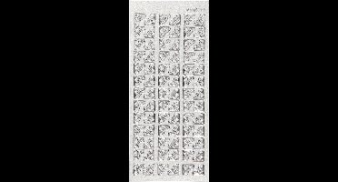 Stickers, hoeken, vel 10x23 cm, zilver, 1 vel