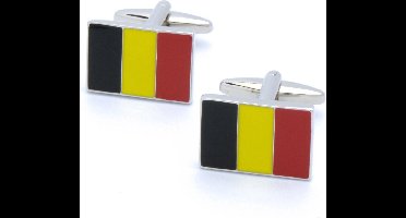 Manchetknopen - Belgische Vlag Zwart Blauw Rood