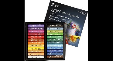 Gallery Oliepastel L: 7 cm, dikte 10 mm, diverse kleuren, 24 stuk