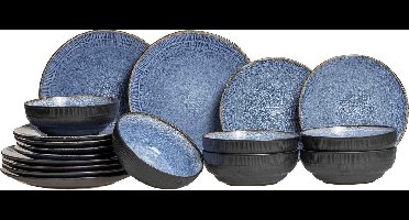 Serviesset Santorini - 18-delig - Blauw