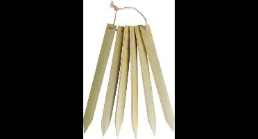 Bamboe plantlabels groot set van 6